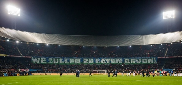 Foto: Feyenoord-fans halen uit naar Groningen: “Niet zo janken”