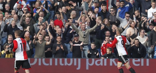 Foto: Feyenoord-fans boos op KNVB: “Complete waanzin”