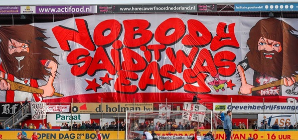 Foto: Harde kern FC Emmen wil staantribunes realiseren