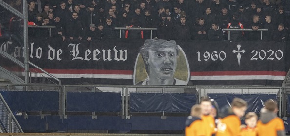 Foto: Feyenoord houdt eerbetoon aan Carlo de Leeuw