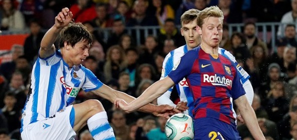 Foto: Messi loodst Barcelona pas in slotfase langs Sociedad