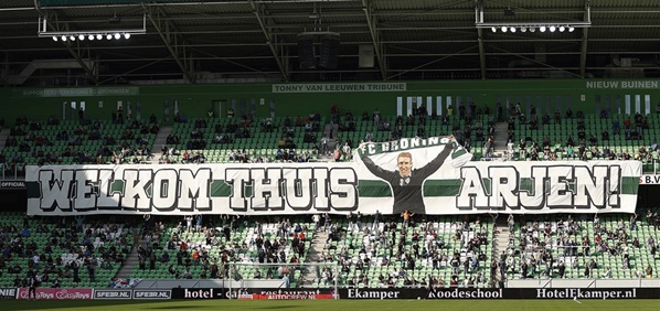 Foto: Groningen-fans tonen schitterend spandoek voor Robben (?)