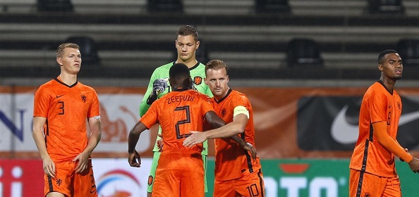 Foto: Jong Oranje scoort vijfmaal in EK-kwalificatieduel