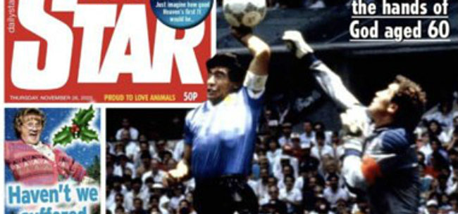Foto: Engelse kranten komen met schandelige cover Maradona
