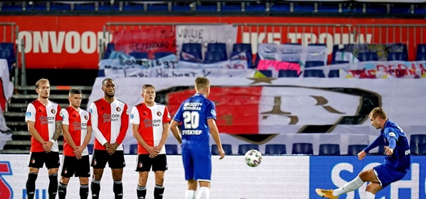 Foto: Feyenoorder met grond gelijkgemaakt: ‘Op RKC-bank’