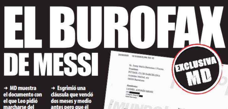 Foto: Mundo Deportivo publiceert beruchte ‘burofax’ Messi