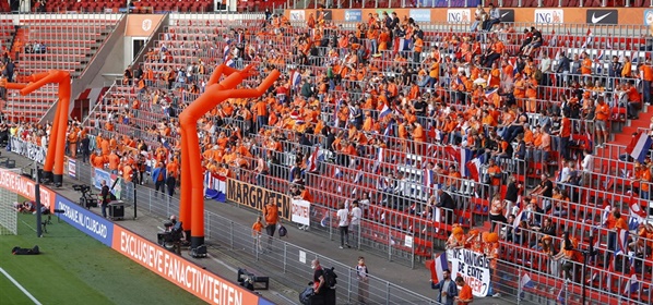 Foto: Bizarre actie bij Oranje-Montenegro: ‘Schande!’