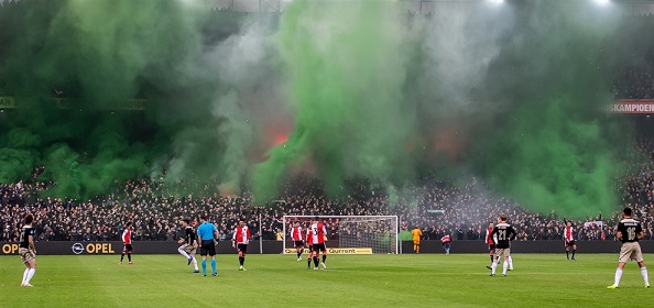 Foto: UEFA en Feyenoord botsen over sfeeractie supporters