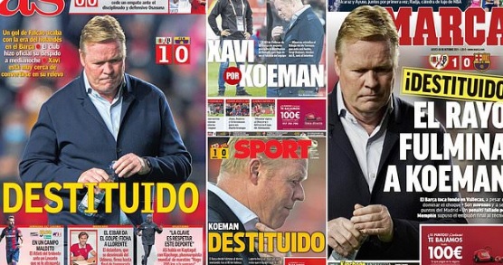 Foto: Spaanse media merken niets van Koeman-ontslag
