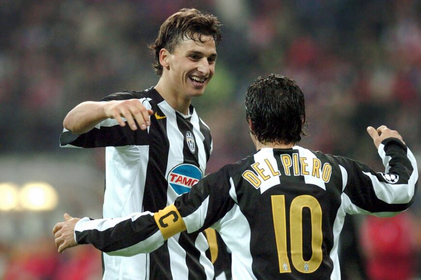 Zlatan Ibrahimovic en Alessandro Del Piero (Juventus)
