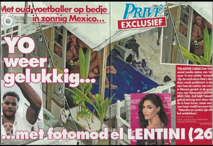Foto: Sneijder reageert op intieme foto Yolanthe met ‘nieuwe vriend’
