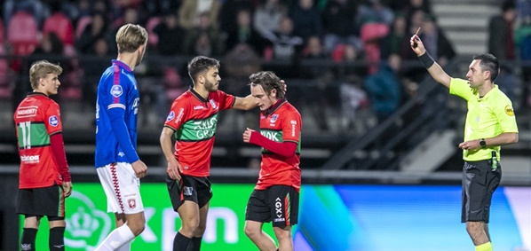 Foto: Rode kaart breekt NEC op tegen FC Twente