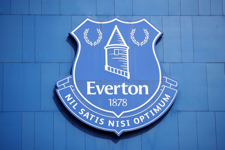 Logo Everton op Goodison Park
