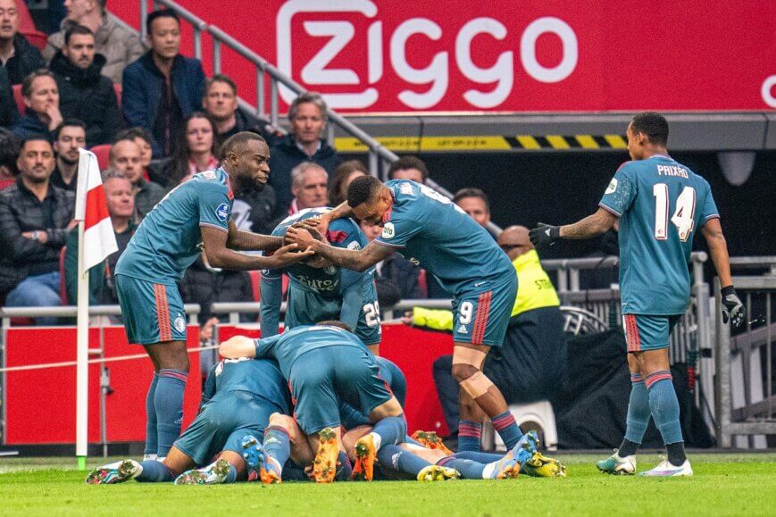 Foto: Zo vieren de Feyenoord-fans de zege op Ajax