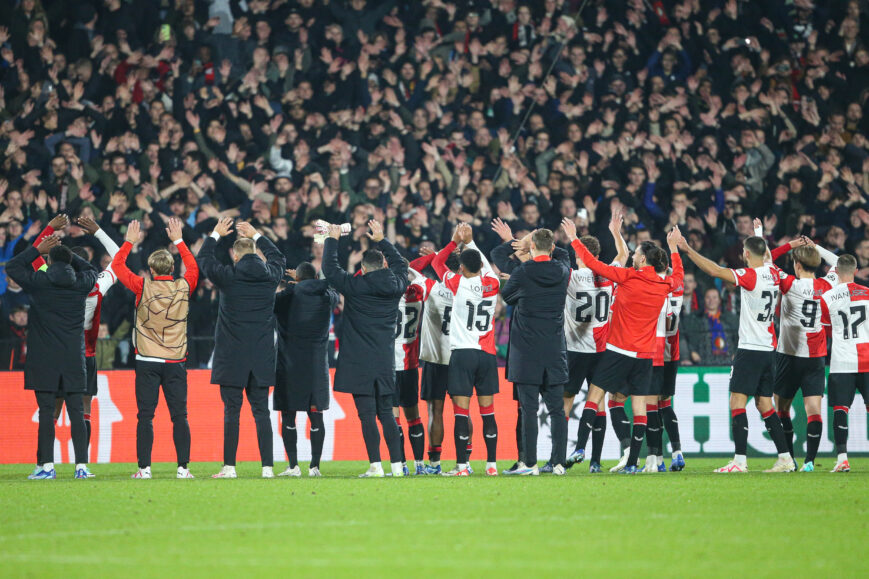 Foto: Zo zag het verboden spandoek van Feyenoord tegen Lazio eruit